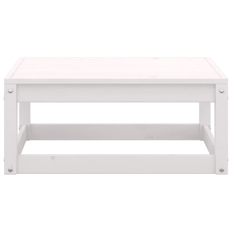 2 Piece Garden Lounge Set with Cushions White Solid Pinewood Payday Deals