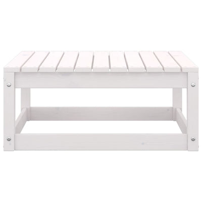 2 Piece Garden Lounge Set with Cushions White Solid Pinewood Payday Deals