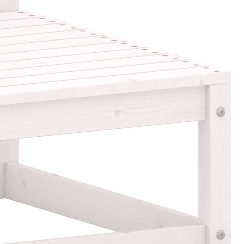 2 Piece Garden Lounge Set with Cushions White Solid Pinewood Payday Deals