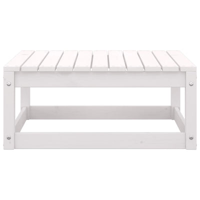 2 Piece Garden Lounge Set with Cushions White Solid Pinewood Payday Deals