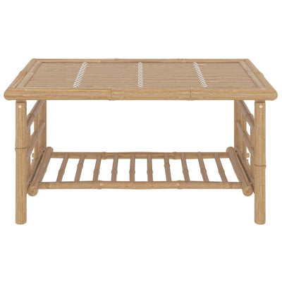 2 Piece Garden Lounge Set with Dark Grey Cushions Bamboo Payday Deals