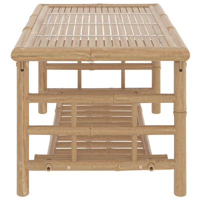 2 Piece Garden Lounge Set with Dark Grey Cushions Bamboo Payday Deals