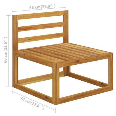 2 Piece Garden Sofa Set with Cushion Solid Acacia Wood Payday Deals