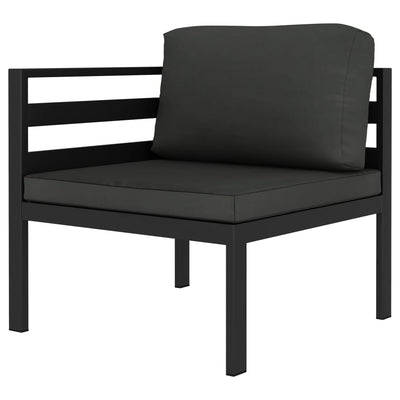 2 Piece Garden Sofa Set with Cushions Aluminium Anthracite Payday Deals