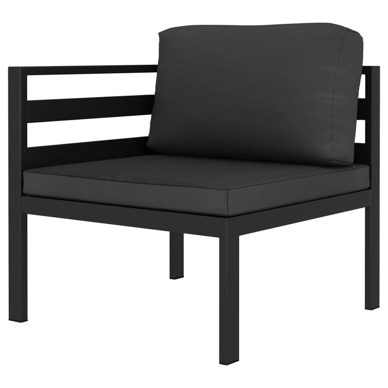 2 Piece Garden Sofa Set with Cushions Aluminium Anthracite Payday Deals