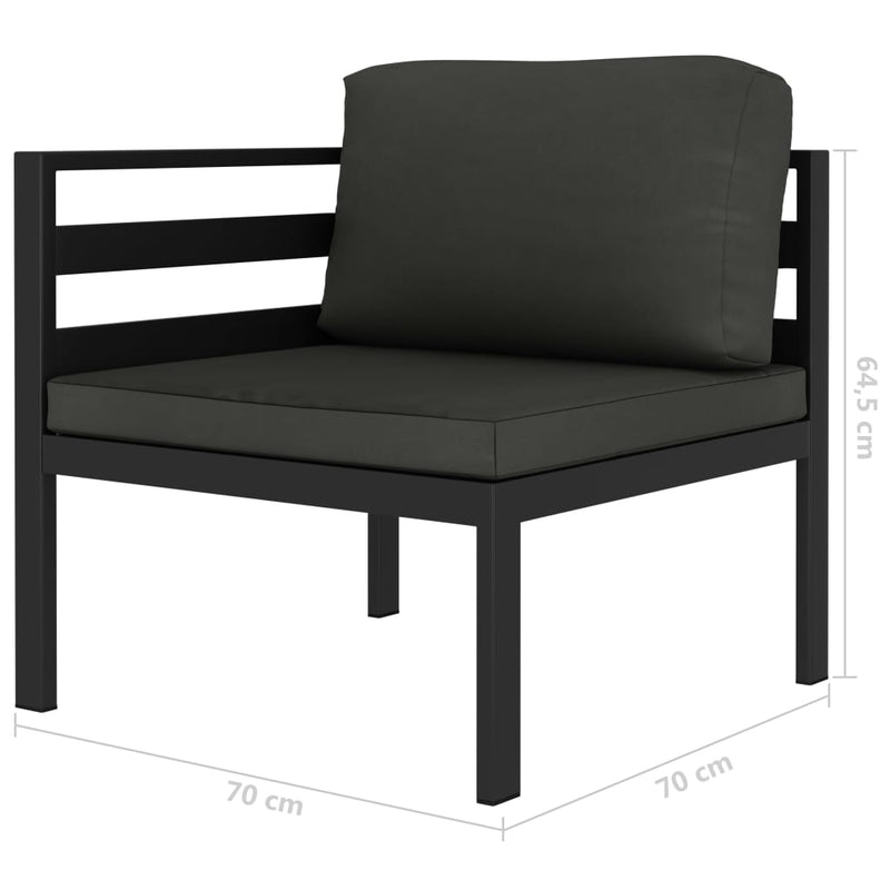 2 Piece Garden Sofa Set with Cushions Aluminium Anthracite Payday Deals