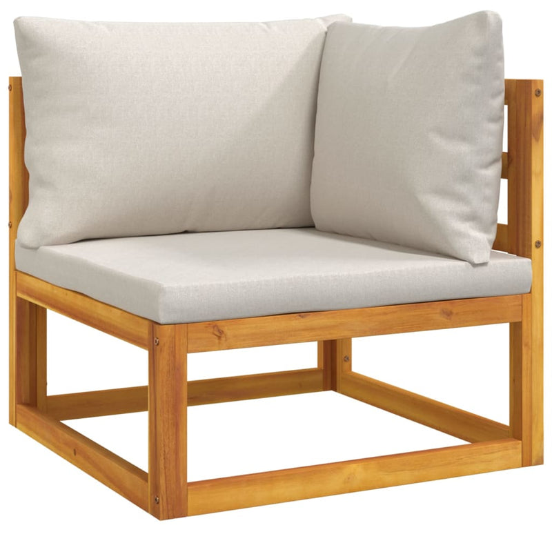 2 Piece Garden Sofa Set with Cushions Solid Wood Acacia Payday Deals