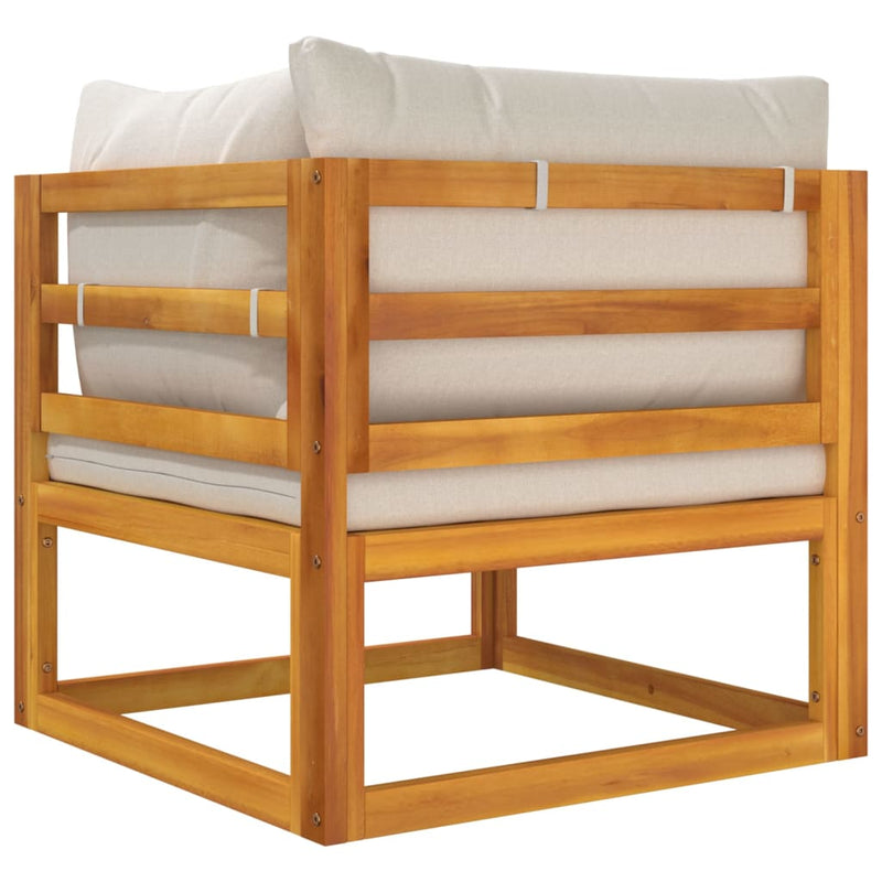 2 Piece Garden Sofa Set with Cushions Solid Wood Acacia Payday Deals