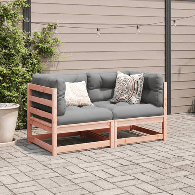 2 Piece Garden Sofa Set with Cushions Solid Wood Douglas Fir Payday Deals