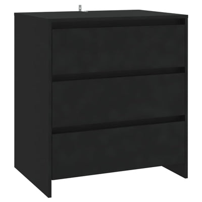 2 Piece Sideboard Black Engineered Wood Payday Deals