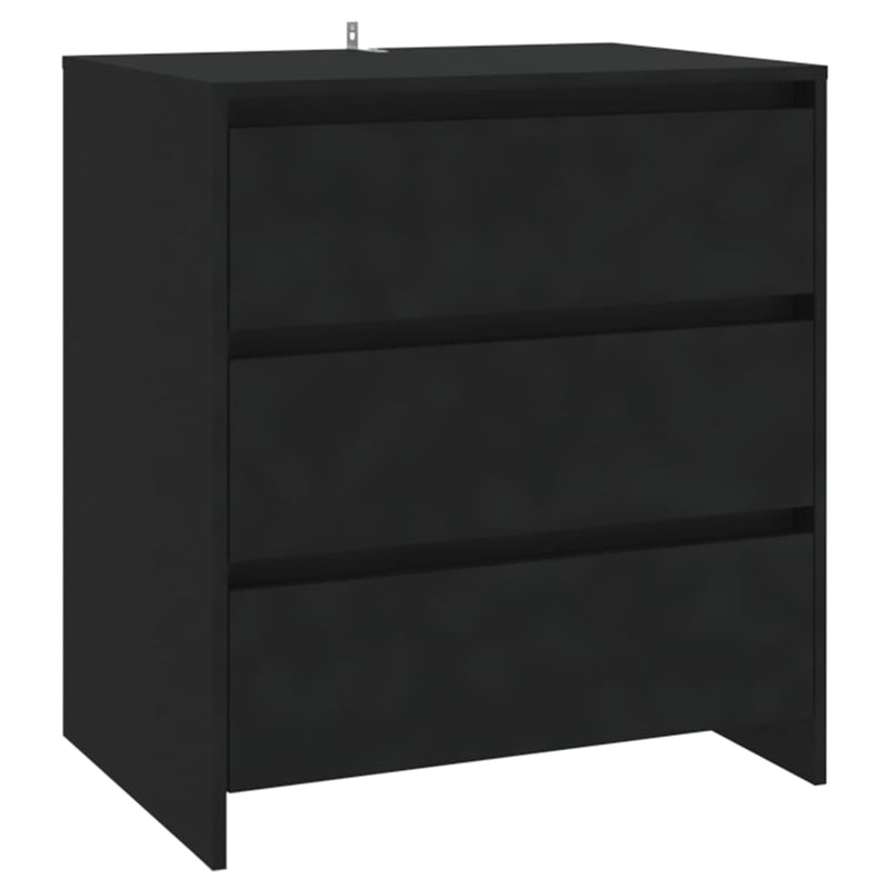 2 Piece Sideboard Black Engineered Wood Payday Deals