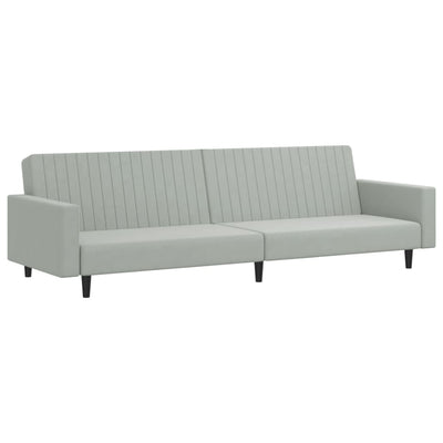 2 Piece Sofa Set Light Grey Velvet Payday Deals