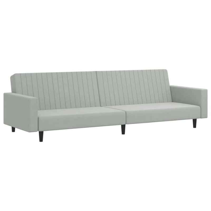 2 Piece Sofa Set Light Grey Velvet Payday Deals