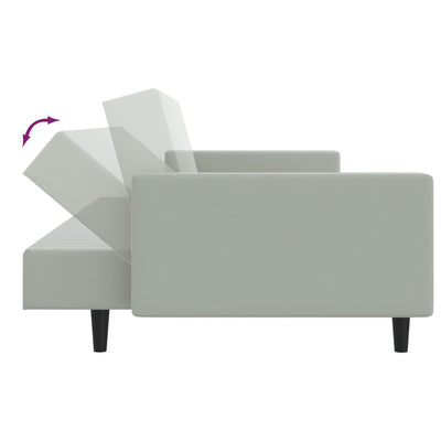 2 Piece Sofa Set Light Grey Velvet Payday Deals