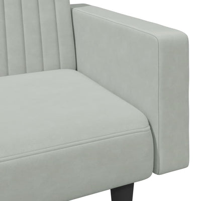 2 Piece Sofa Set Light Grey Velvet Payday Deals