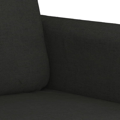 2 Piece Sofa Set with Cushions Black Fabric Payday Deals