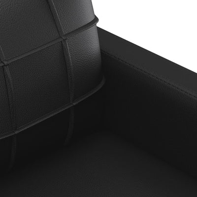 2 Piece Sofa Set with Cushions Black Faux Leather Payday Deals