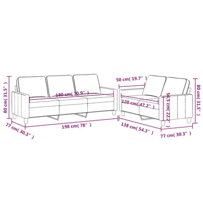 2 Piece Sofa Set with Cushions Black Velvet Payday Deals