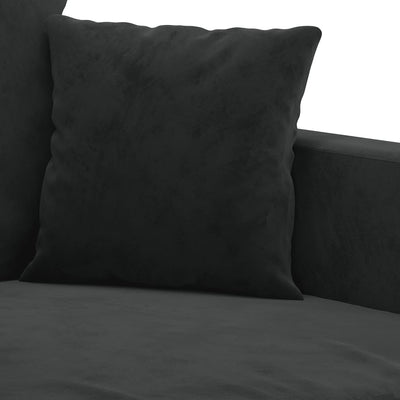 2 Piece Sofa Set with Cushions Black Velvet Payday Deals