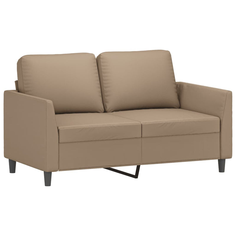 2 Piece Sofa Set with Cushions Cappuccino Faux Leather Payday Deals