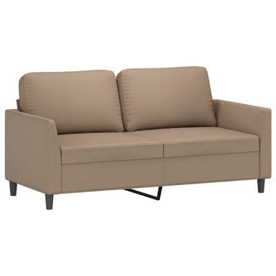 2 Piece Sofa Set with Cushions Cappuccino Faux Leather Payday Deals