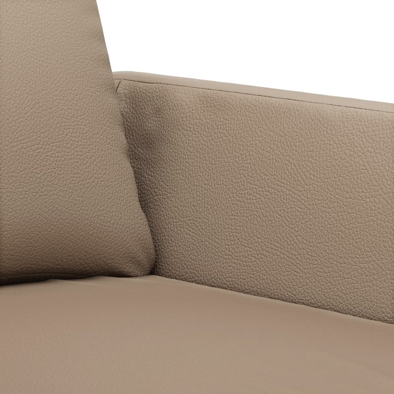 2 Piece Sofa Set with Cushions Cappuccino Faux Leather Payday Deals