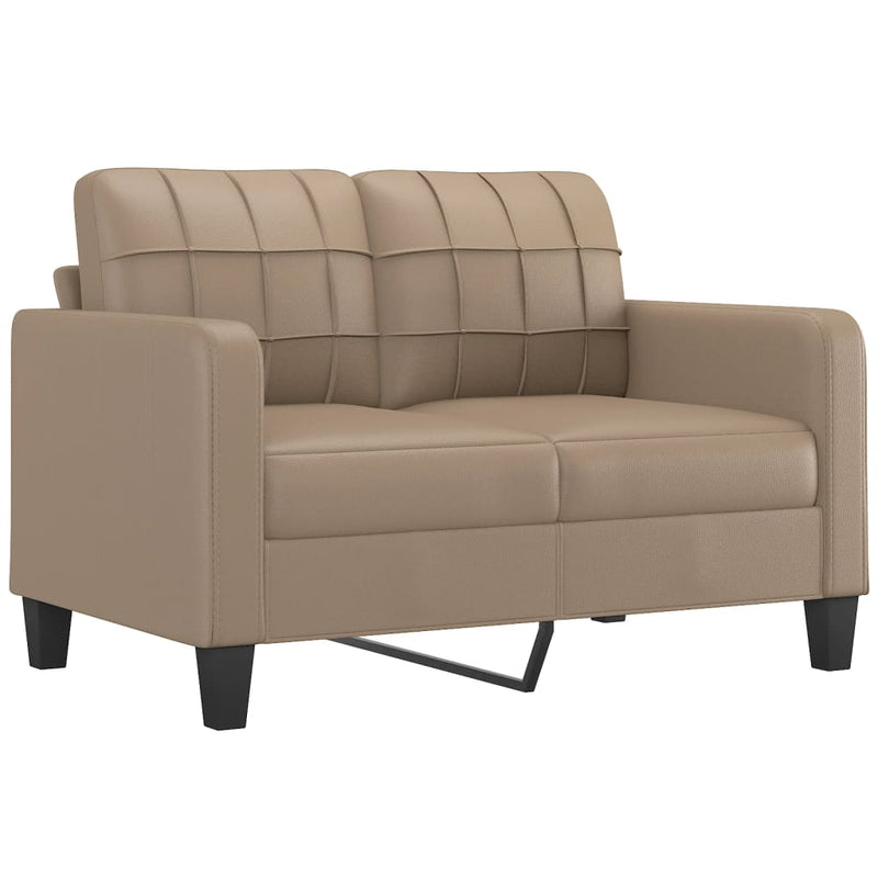 2 Piece Sofa Set with Cushions Cappuccino Faux Leather Payday Deals