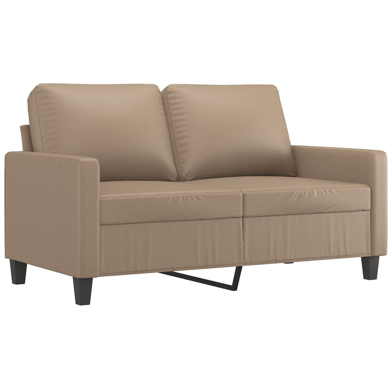 2 Piece Sofa Set with Cushions Cappuccino Faux Leather Payday Deals