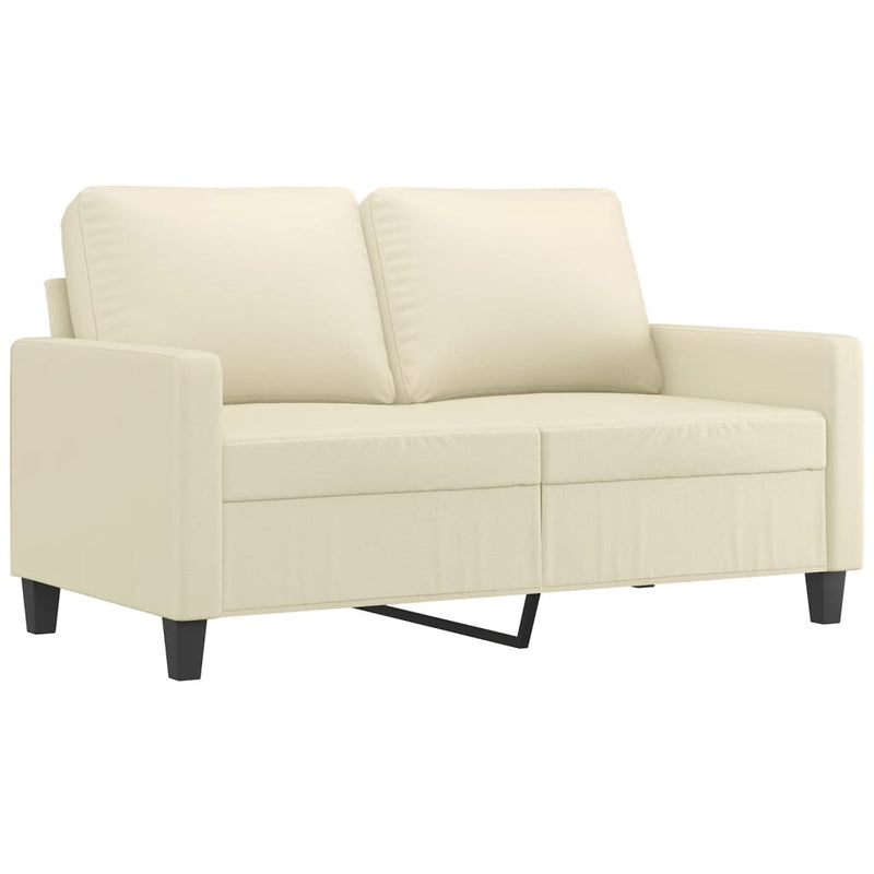 2 Piece Sofa Set with Cushions Cream Faux Leather Payday Deals