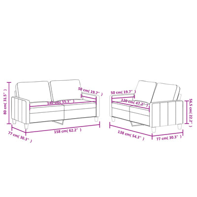 2 Piece Sofa Set with Cushions Cream Faux Leather Payday Deals