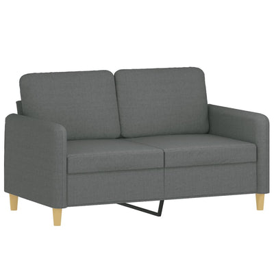 2 Piece Sofa Set with Cushions Dark Grey Fabric Payday Deals
