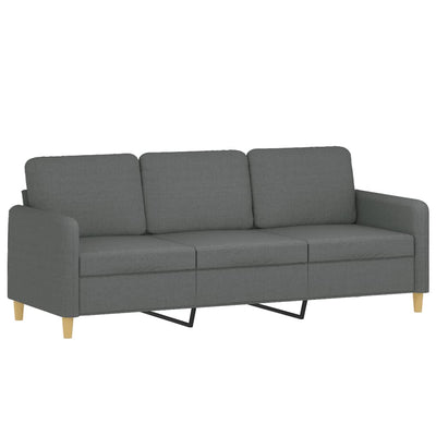 2 Piece Sofa Set with Cushions Dark Grey Fabric Payday Deals