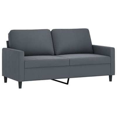 2 Piece Sofa Set with Cushions Dark Grey Velvet Payday Deals
