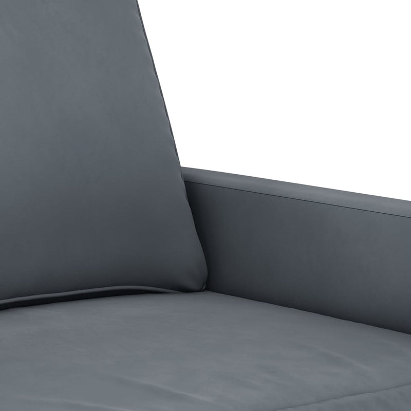2 Piece Sofa Set with Cushions Dark Grey Velvet Payday Deals
