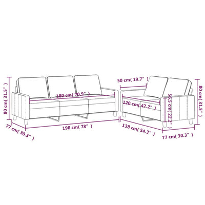 2 Piece Sofa Set with Cushions Dark Grey Velvet Payday Deals