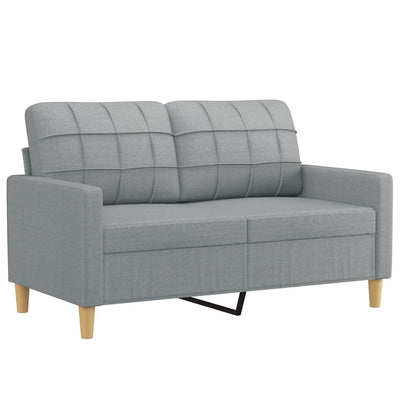 2 Piece Sofa Set with Cushions Light Grey Fabric Payday Deals