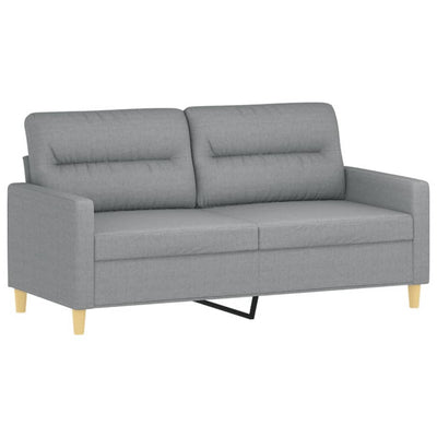 2 Piece Sofa Set with Cushions Light Grey Fabric Payday Deals