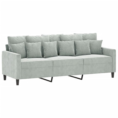 2 Piece Sofa Set with Cushions Light Grey Velvet Payday Deals