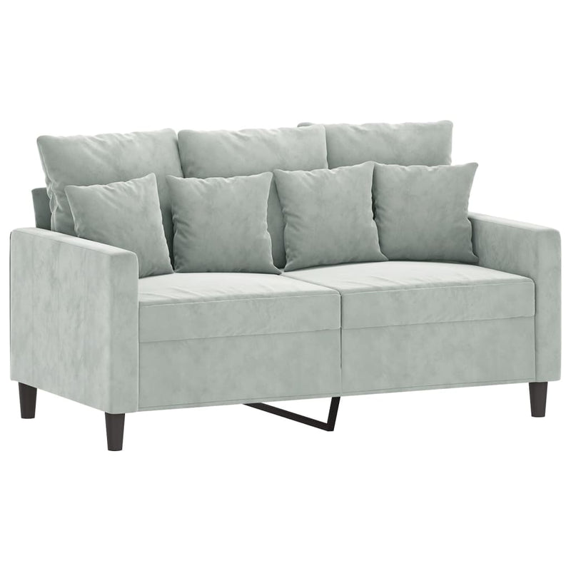 2 Piece Sofa Set with Cushions Light Grey Velvet Payday Deals