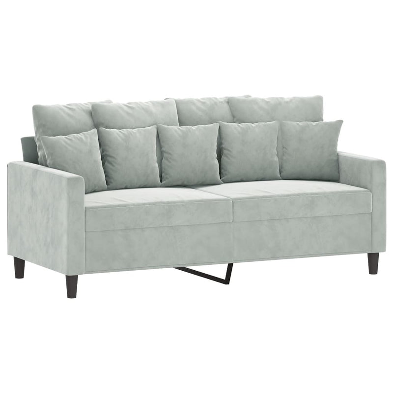 2 Piece Sofa Set with Cushions Light Grey Velvet Payday Deals