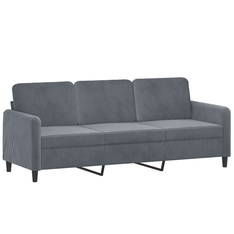 2 Piece Sofa Set with Pillows Dark Grey Velvet Payday Deals