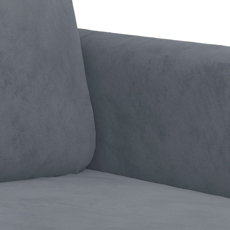 2 Piece Sofa Set with Pillows Dark Grey Velvet Payday Deals