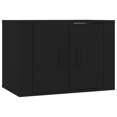 2 Piece TV Cabinet Set Black Engineered Wood Payday Deals