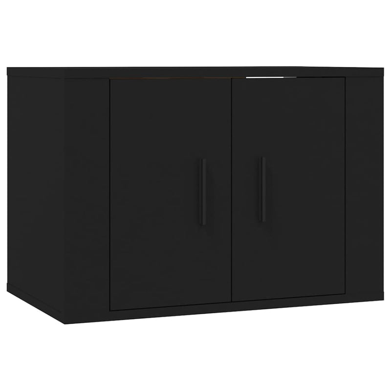 2 Piece TV Cabinet Set Black Engineered Wood Payday Deals