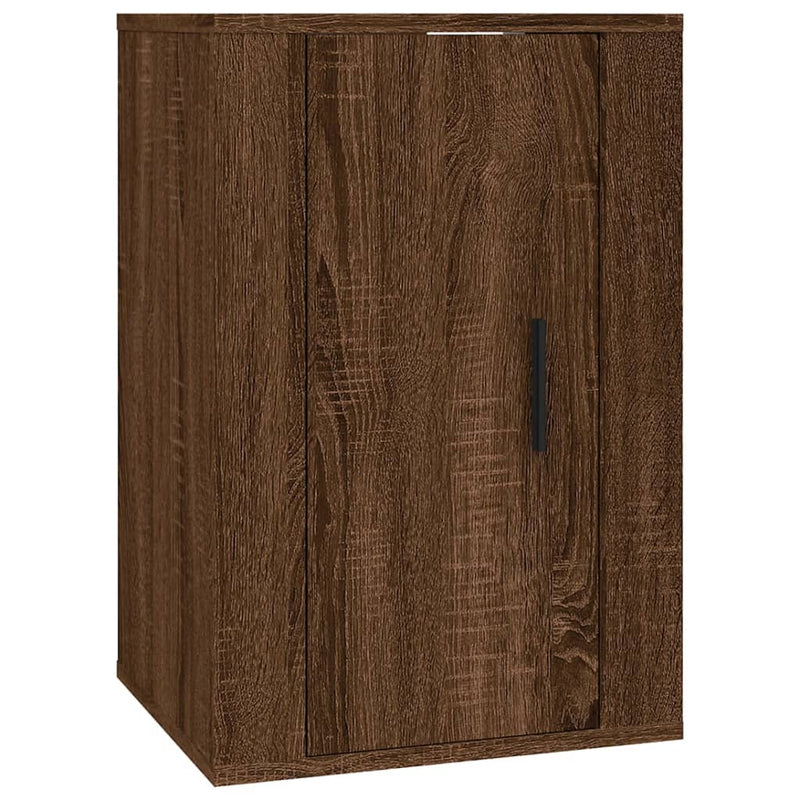 2 Piece TV Cabinet Set Brown Oak Engineered Wood Payday Deals