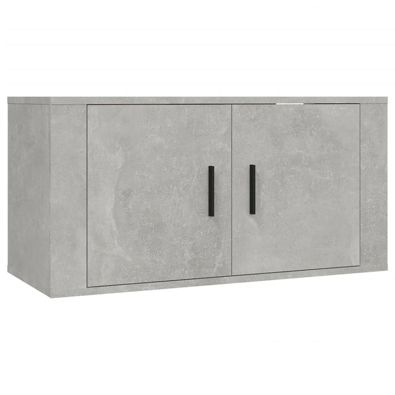 2 Piece TV Cabinet Set Concrete Grey Engineered Wood Payday Deals