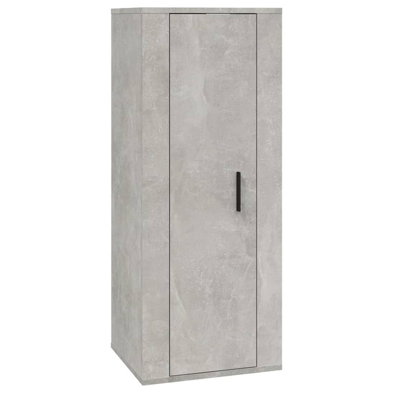 2 Piece TV Cabinet Set Concrete Grey Engineered Wood Payday Deals