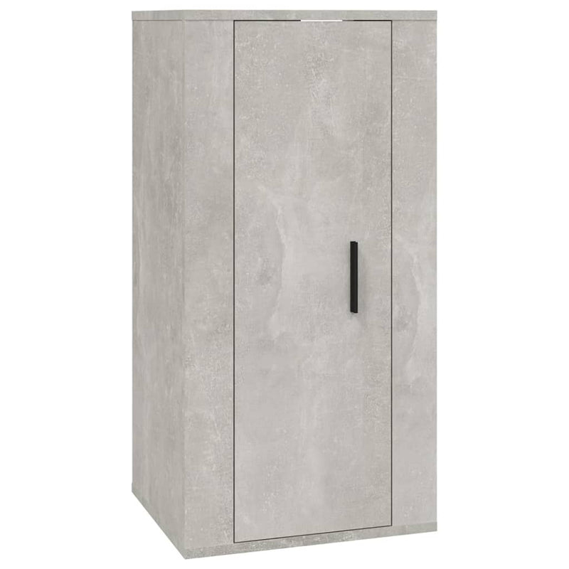 2 Piece TV Cabinet Set Concrete Grey Engineered Wood Payday Deals