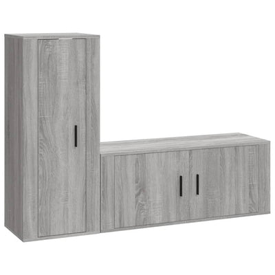 2 Piece TV Cabinet Set Grey Sonoma Engineered Wood Payday Deals