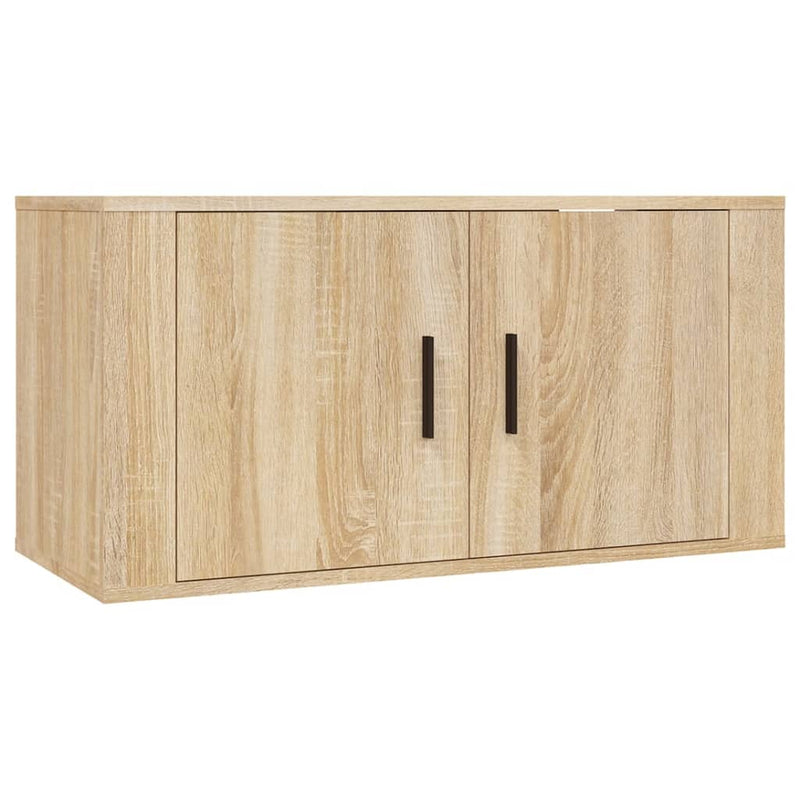 2 Piece TV Cabinet Set Sonoma Oak Engineered Wood Payday Deals